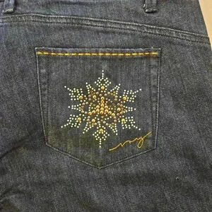 NWT New York & Company Limited Edition Bling It On Jeans Womens Size 16 Blue